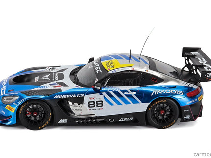 Mercedes Benz AMG GT3 EVO Team Akkodis Asp N°88 Champion Gtwc Sezóna 2023 Raffaele Marciello - Timur Boguslavskiy - Jules Gounon 1:18 IXO Models modrá biela čierna