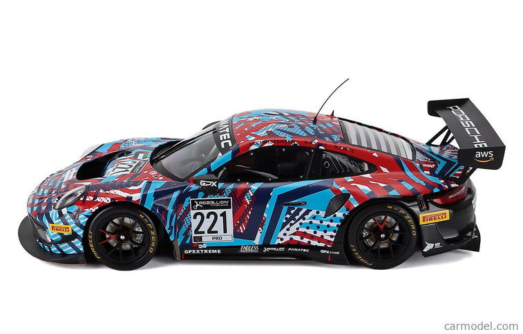 Porsche 911 991-2 GT3 R Team Gpx Martini Racing N°221 Test Days 24h Spa 2022 Richard Lietz - Michael Christensen - Kevin Estre 1:18 IXO Models rôzne farby