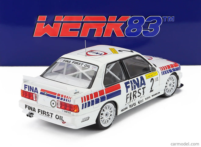 BMW 3-SERIES M3 (E30) Team Fina Motorsport N°2 Víťaz 24h Nurburgring 1992 Johnny Cecotto - Christian Danner - Marc Duez - Jean Michel Martin 1:18 Werk83 biela