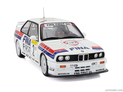 BMW 3-SERIES M3 (E30) Team Fina Motorsport N°2 Víťaz 24h Nurburgring 1992 Johnny Cecotto - Christian Danner - Marc Duez - Jean Michel Martin 1:18 Werk83 biela