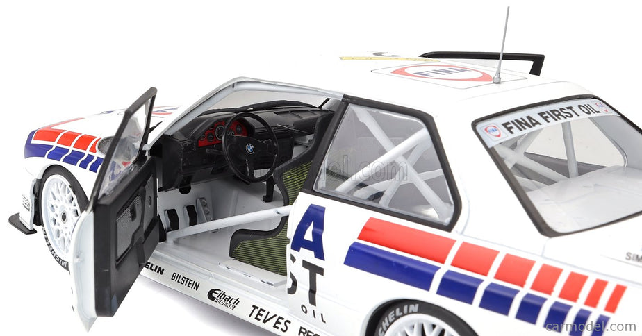 BMW 3-SERIES M3 (E30) Team Fina Motorsport N°2 Víťaz 24h Nurburgring 1992 Johnny Cecotto - Christian Danner - Marc Duez - Jean Michel Martin 1:18 Werk83 biela