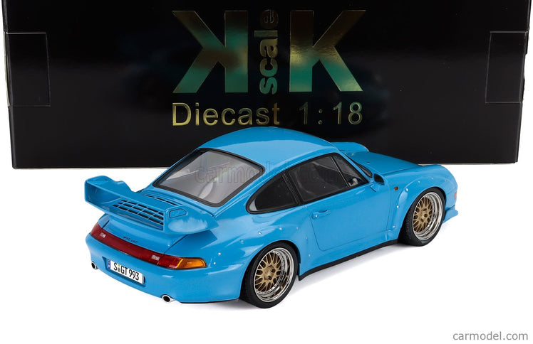 Porsche 911 993 GT2 Coupe 1996 - Cerchi Bbs - Bbs Disky 1:18 KK Scale svetlomodrá