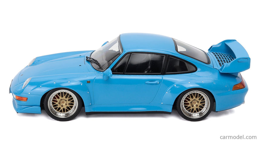 Porsche 911 993 GT2 Coupe 1996 - Cerchi Bbs - Bbs Disky 1:18 KK Scale svetlomodrá