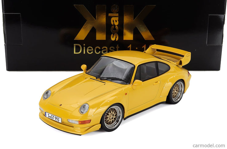 Porsche 911 993 GT2 Coupe 1996 - Cerchi Bbs - Bbs Disky 1:18 KK Scale žltá