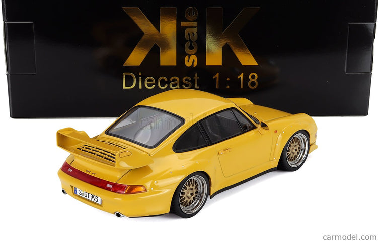 Porsche 911 993 GT2 Coupe 1996 - Cerchi Bbs - Bbs Disky 1:18 KK Scale žltá