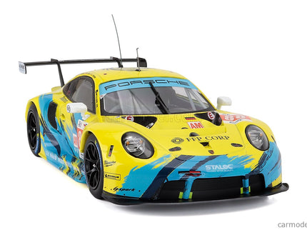 Porsche 911 991 RSR-19 4.2L Team Dempsey Proton Racing N°88 24h Le Mans 2022 Fred Poordad - Maxwell Root - Jan Heylen 1:18 IXO Models žltá svetlomodrá