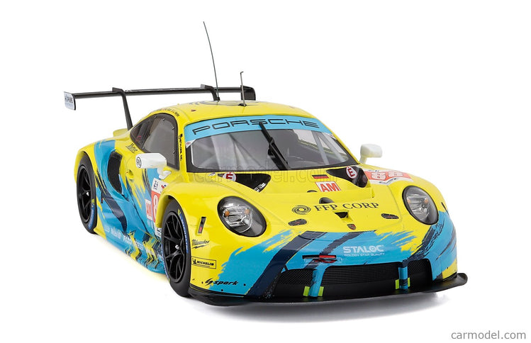 Porsche 911 991 RSR-19 4.2L Team Dempsey Proton Racing N°88 24h Le Mans 2022 Fred Poordad - Maxwell Root - Jan Heylen 1:18 IXO Models žltá svetlomodrá