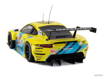 Porsche 911 991 RSR-19 4.2L Team Dempsey Proton Racing N°88 24h Le Mans 2022 Fred Poordad - Maxwell Root - Jan Heylen 1:18 IXO Models žltá svetlomodrá