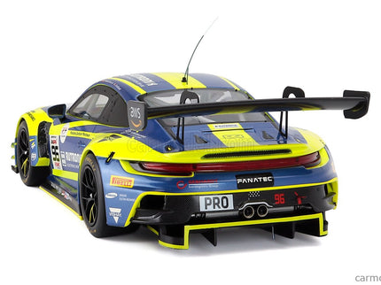 Porsche 911 992 GT3 R 4.2L Team Rutronik Racing N°96 24h Spa 2024 Julien Andlauer - Sven Muller - Patric Niederhauser 1:18 IXO Models žltá modrá