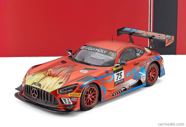 Mercedes Benz AMG GT3 Team Sun Energy 1 Racing N°75 Víťaz 12h Bathurst 2022 Luca Stolz - Jules Gounon - Kenny Habul - Martin Konrad 1:18 IXO Models matná oranžová