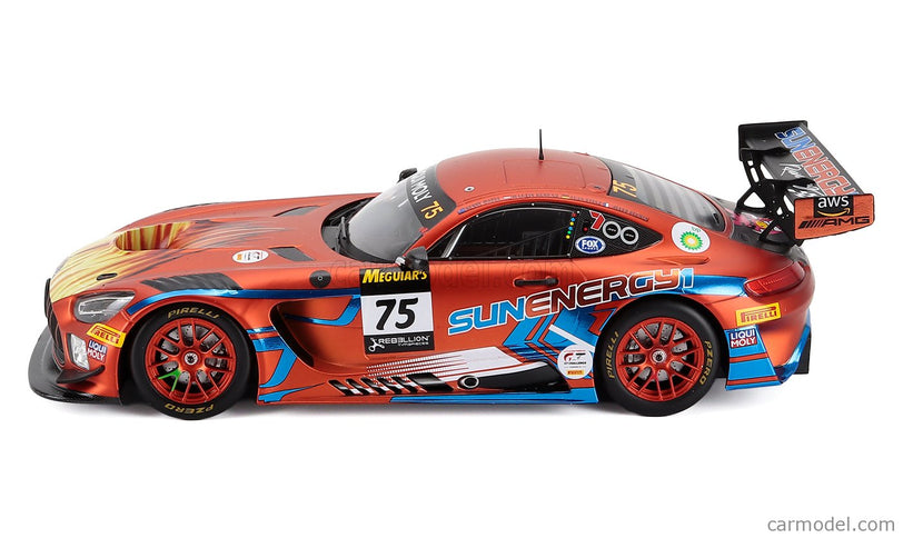 Mercedes Benz AMG GT3 Team Sun Energy 1 Racing N°75 Víťaz 12h Bathurst 2022 Luca Stolz - Jules Gounon - Kenny Habul - Martin Konrad 1:18 IXO Models matná oranžová