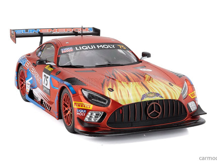 Mercedes Benz AMG GT3 Team Sun Energy 1 Racing N°75 Víťaz 12h Bathurst 2022 Luca Stolz - Jules Gounon - Kenny Habul - Martin Konrad 1:18 IXO Models matná oranžová