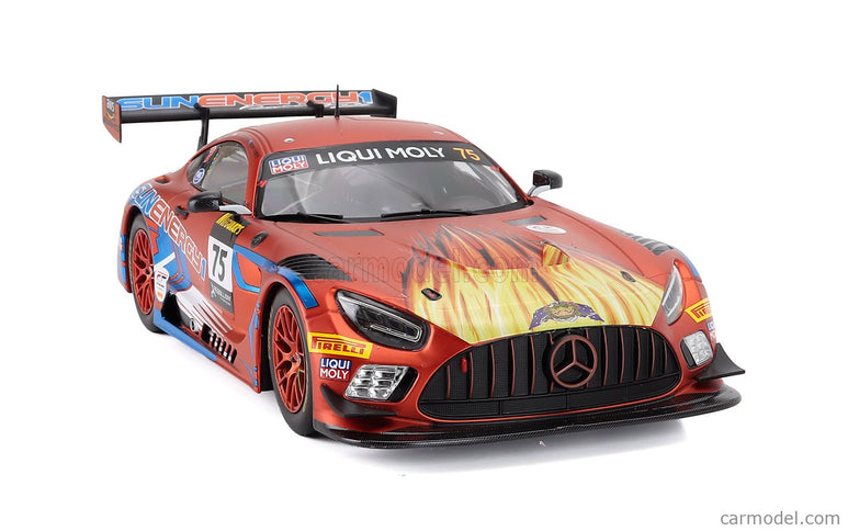 Mercedes Benz AMG GT3 Team Sun Energy 1 Racing N°75 Víťaz 12h Bathurst 2022 Luca Stolz - Jules Gounon - Kenny Habul - Martin Konrad 1:18 IXO Models matná oranžová