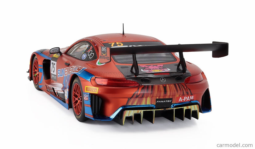 Mercedes Benz AMG GT3 Team Sun Energy 1 Racing N°75 Víťaz 12h Bathurst 2022 Luca Stolz - Jules Gounon - Kenny Habul - Martin Konrad 1:18 IXO Models matná oranžová