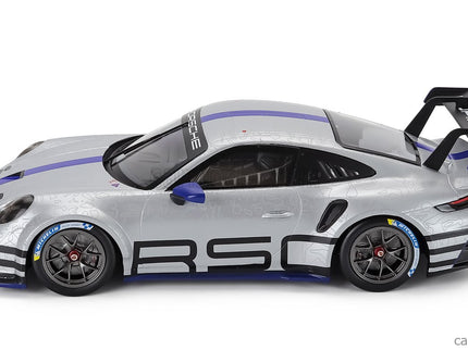 Porsche 911 992 GT3 Cup Track Experience Coupe 2023 1:18 IXO Models strieborná modrá