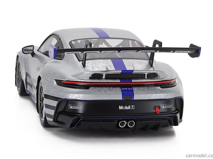Porsche 911 992 GT3 Cup Track Experience Coupe 2023 1:18 IXO Models strieborná modrá
