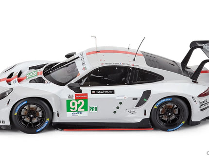 Porsche 911 991-2 RSR-19 4.2L Team Porsche GT N°92 24h Le Mans 2021 Michael Christensen - Kevin Estre - Neel Jani 1:18 IXO Models biela sivá červená