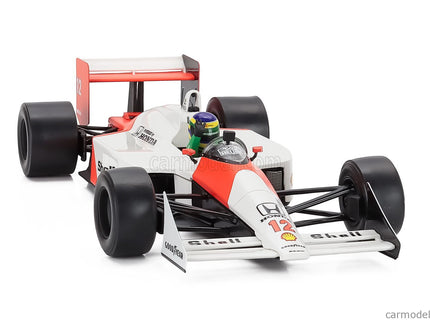 Mclaren F1 MP4/4 Honda N°12 (ayrton Senna's Car) Demo Run Interlagos Brazilian GP 2019 Bruno Senna 1:18 Werk83 biela červená