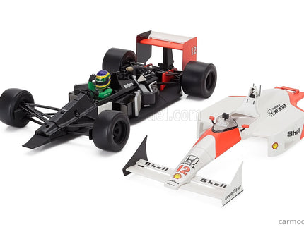 Mclaren F1 MP4/4 Honda N°12 (ayrton Senna's Car) Demo Run Interlagos Brazilian GP 2019 Bruno Senna 1:18 Werk83 biela červená