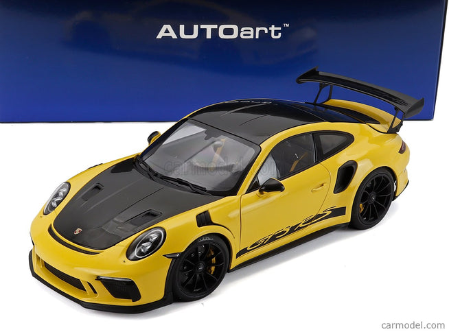 Porsche 911 991-2 GT3 RS Coupe Weissach Package 2017 1:18 AUTOart Racing žltá