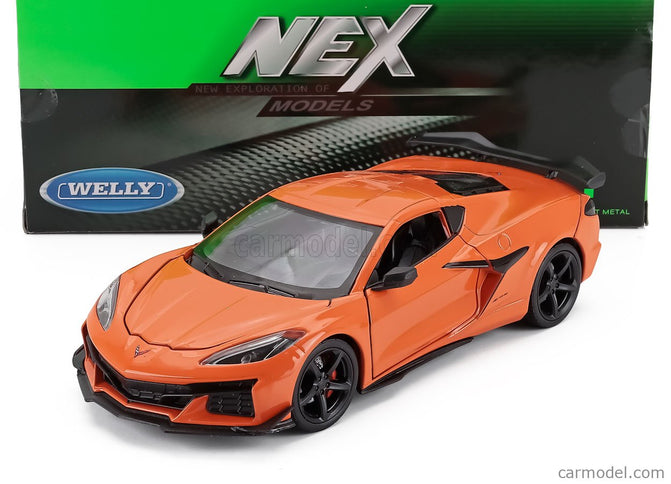Chevrolet Corvette Z06 2023 1:24 Welly oranžová