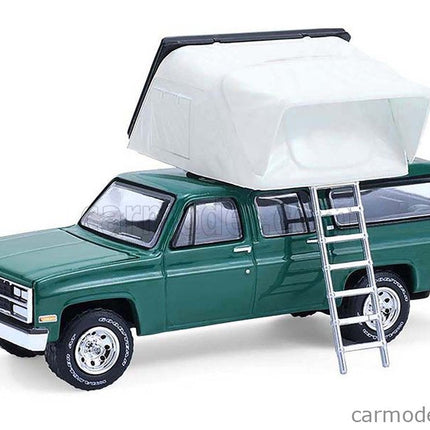 Chevrolet Suburban Camping Camper 1990 1:64 Greenlight zelená