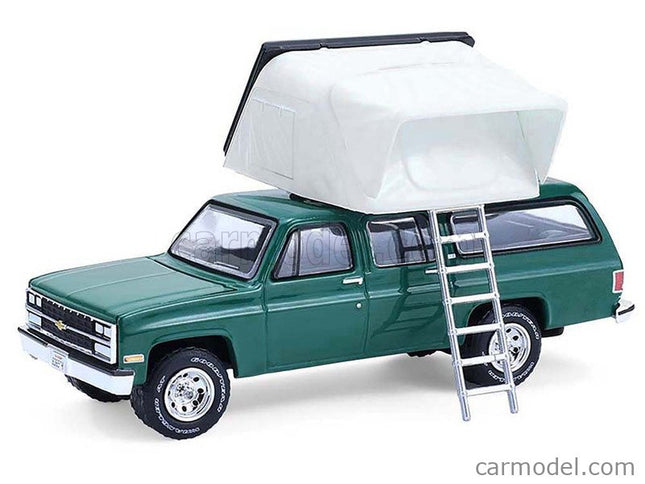 Chevrolet Suburban Camping Camper 1990 1:64 Greenlight zelená