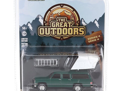 Chevrolet Suburban Camping Camper 1990 1:64 Greenlight zelená
