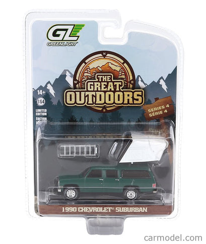 Chevrolet Suburban Camping Camper 1990 1:64 Greenlight zelená