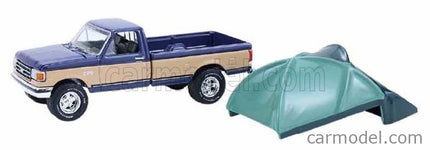 Ford F-150 LT Pick-UP Camping Camper 1987 1:64 Greenlight modrá béžová