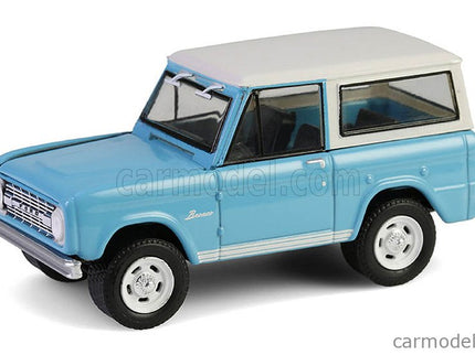 Ford Bronco Custom Suv 1966 1:64 Greenlight svetlomodrá biela