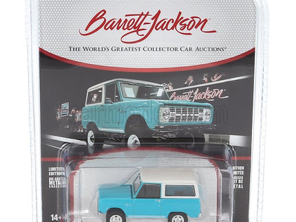 Ford Bronco Custom Suv 1966 1:64 Greenlight svetlomodrá biela