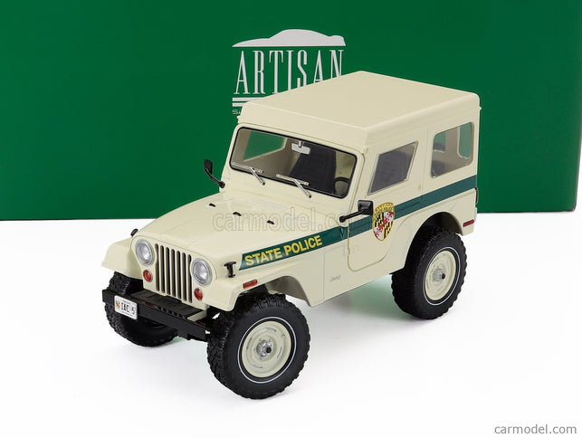 Jeep CJ-5 Maryland State Police 1983 1:18 Greenlight béžová zelená