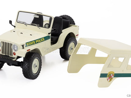 Jeep CJ-5 Maryland State Police 1983 1:18 Greenlight béžová zelená