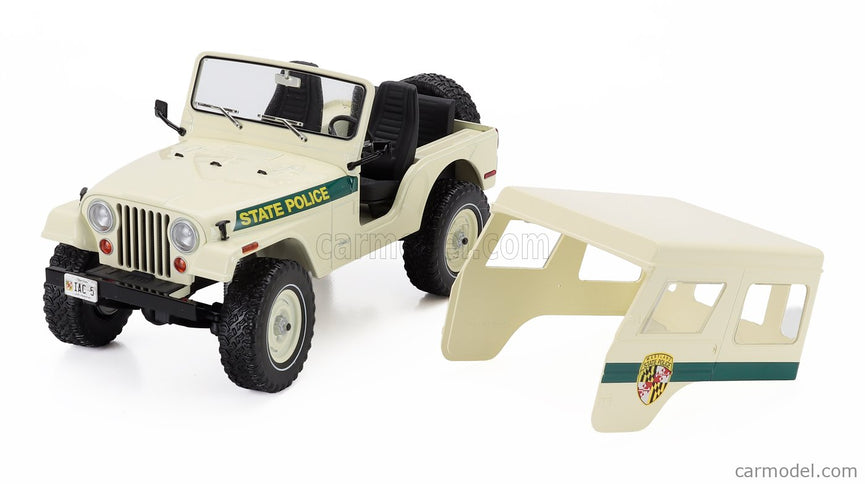 Jeep CJ-5 Maryland State Police 1983 1:18 Greenlight béžová zelená