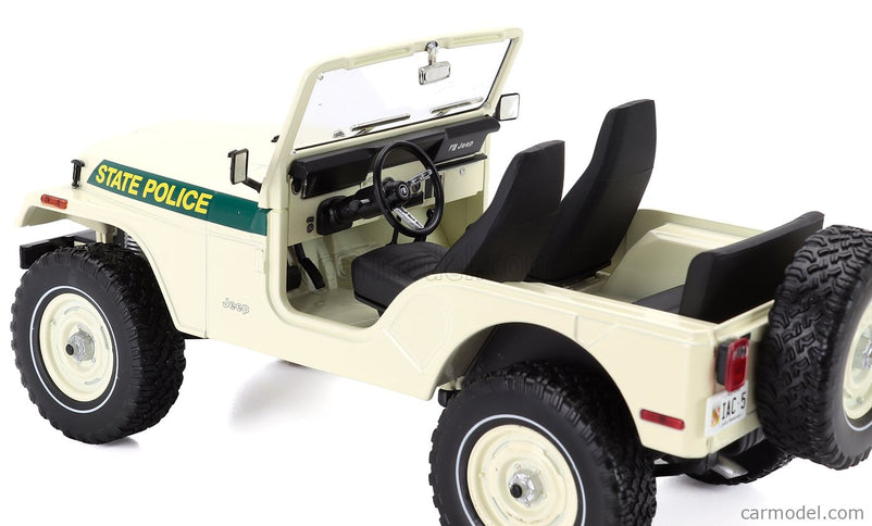 Jeep CJ-5 Maryland State Police 1983 1:18 Greenlight béžová zelená