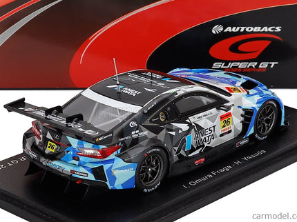 Lexus RC F GT3 Team Anest Iwata Racing N°26 GT300 Class Super GT 2025 Igor Fraga - Hironobu Yasuda 1:43 Spark Model modrá biela čierna