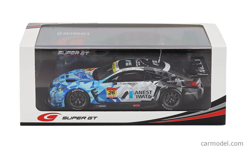 Lexus RC F GT3 Team Anest Iwata Racing N°26 GT300 Class Super GT 2025 Igor Fraga - Hironobu Yasuda 1:43 Spark Model modrá biela čierna