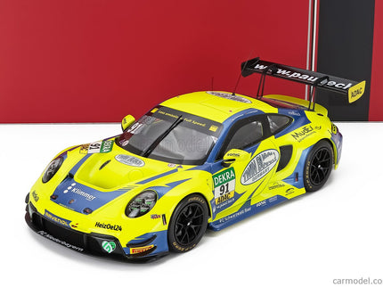 Porsche 911 992 GT3 R Team Joos N°91 Adac GT Masters 2024 Johannes Kapfinger - Michael Kapfinger 1:18 IXO Models žltá modrá