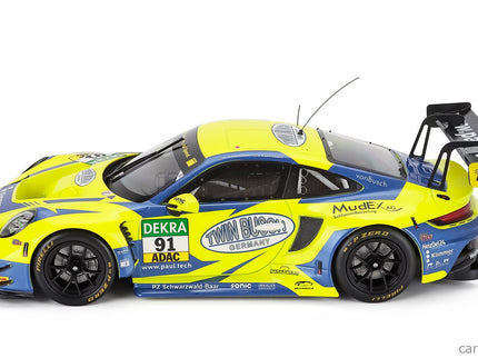 Porsche 911 992 GT3 R Team Joos N°91 Adac GT Masters 2024 Johannes Kapfinger - Michael Kapfinger 1:18 IXO Models žltá modrá