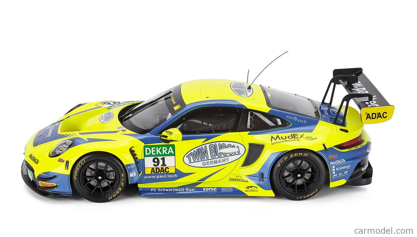 Porsche 911 992 GT3 R Team Joos N°91 Adac GT Masters 2024 Johannes Kapfinger - Michael Kapfinger 1:18 IXO Models žltá modrá