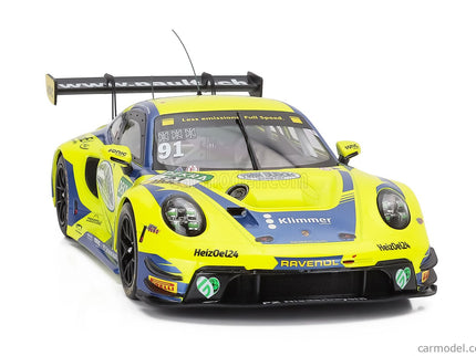 Porsche 911 992 GT3 R Team Joos N°91 Adac GT Masters 2024 Johannes Kapfinger - Michael Kapfinger 1:18 IXO Models žltá modrá
