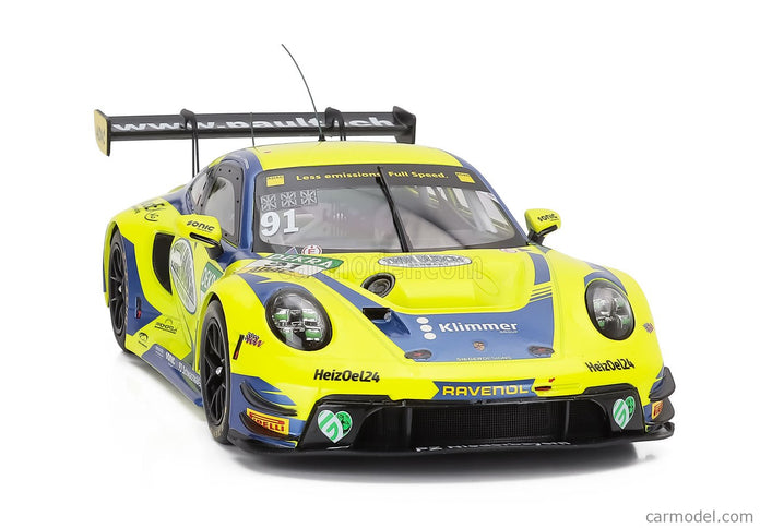 Porsche 911 992 GT3 R Team Joos N°91 Adac GT Masters 2024 Johannes Kapfinger - Michael Kapfinger 1:18 IXO Models žltá modrá