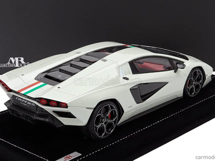 Lamborghini Countach Lpi 800-4 Italian Livery 2021 1:18 MR Models biela Italian Flag