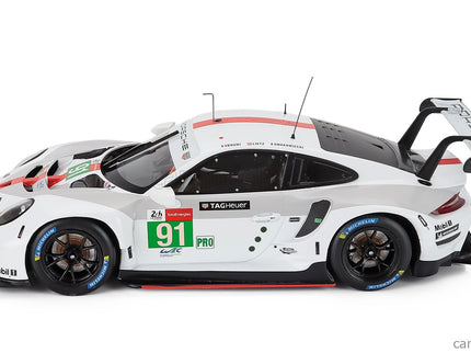 Porsche 911 991-2 RSR-19 4.2L Team Porsche GT N°91 24h Le Mans 2021 Gianmaria Bruni - Richard Lietz - Frederic Makowiecki 1:18 IXO Models biela sivá