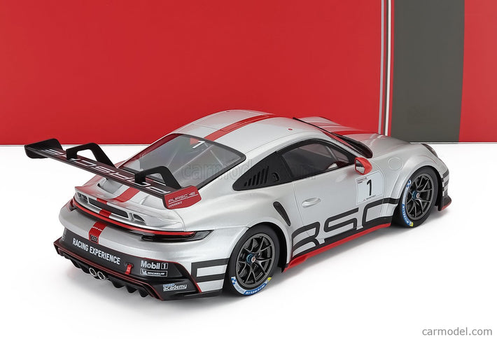 Porsche 911 992 GT3 Cup Track Experience N°1 Coupe 2023 1:18 IXO Models strieborná červená