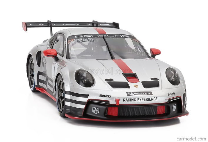 Porsche 911 992 GT3 Cup Track Experience N°1 Coupe 2023 1:18 IXO Models strieborná červená