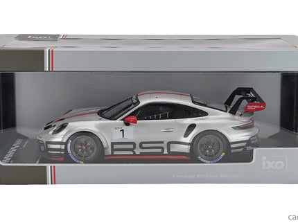 Porsche 911 992 GT3 Cup Track Experience N°1 Coupe 2023 1:18 IXO Models strieborná červená