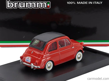 Fiat 500 Nuova Closed 1958 1:43 Brumm červená - červená