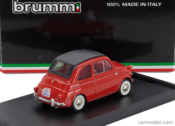 Fiat 500 Nuova Closed 1958 1:43 Brumm červená - červená